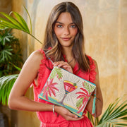 Quirks! Mary Frances Handbags Palm Paradise Crossbody Handbag by Mary Frances