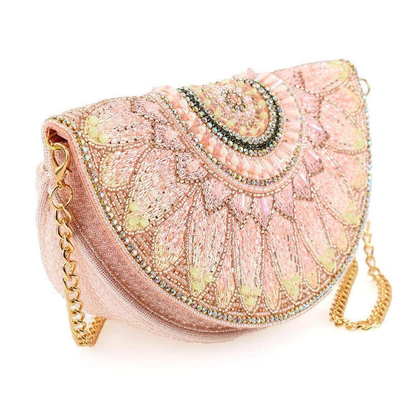 Quirks! Mary Frances Handbags Pink Petals Crossbody Handbag by Mary Frances