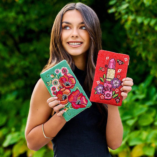 Quirks! Mary Frances Handbags Poppy Field Crossbody Phone Bag by Mary Frances