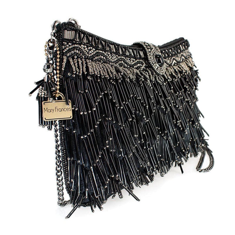Quirks! Mary Frances Handbags Shimmy, Black Crossbody Handbag by Mary Frances