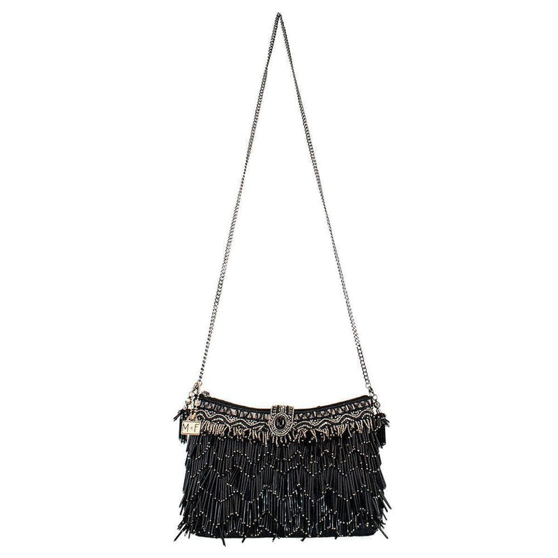 Quirks! Mary Frances Handbags Shimmy, Black Crossbody Handbag by Mary Frances