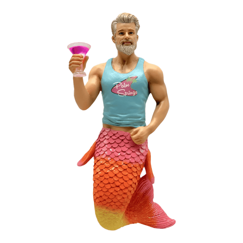 Quirks! Mermen Collectible Ornaments by December Diamonds Palm Springs Merman Collectible *NEW FOR 2025*