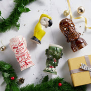 Quirks! Mugs Ceramic Hawaiian Luau Tiki Mug Set of 4