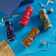 Quirks! Mugs Ceramic Hawaiian Tiki Glasses Set of 4