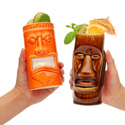 Quirks! Mugs Hand-Carved and Hand-Painted Tiki Mugs - Assorted Set of 8