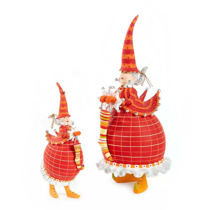 Quirks! Ornament Dash Away Red Mrs. Santa Figure by Patience Brewster