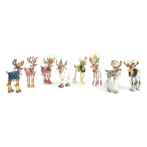 Quirks! ornaments Dash Away Reindeer Ornament Set of 8 by Patience Brewster