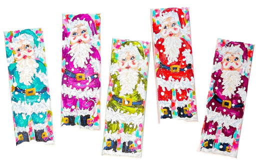 Quirks! Painting Turquoise Vintage Santa Original Painting