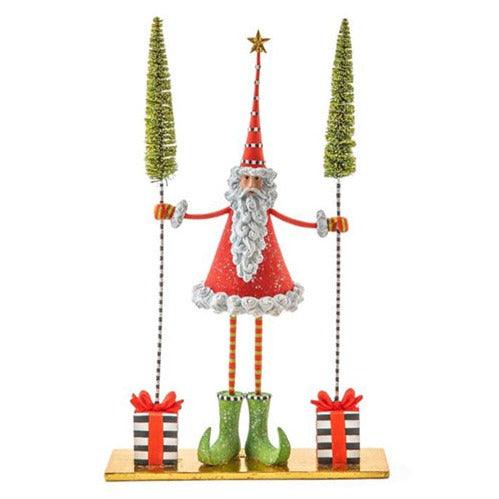 Quirks! Patience Brewster by Mackenzie-Childs, Seasonal Decor Santa Gift Tree Figure by Patience Brewster