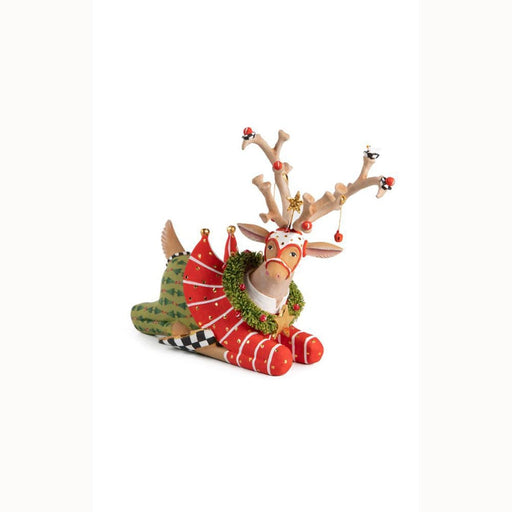 Quirks! Patience Brewster Dash Away Dash Away Sitting Prancer Reindeer Figure by Patience Brewster