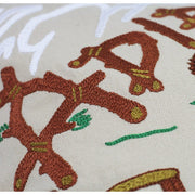 Quirks! Pillows Adirondacks Hand-Embroidered Pillow
