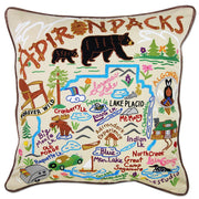 Quirks! Pillows Adirondacks Hand-Embroidered Pillow