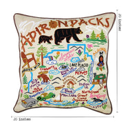Quirks! Pillows Adirondacks Hand-Embroidered Pillow