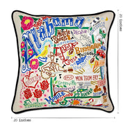 Quirks! Pillows Alabama Hand-Embroidered Pillow