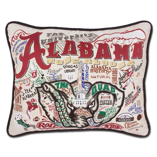 Quirks! Pillows Alabama, University of Collegiate Hand-Embroidered Pillow