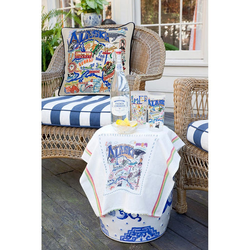 Quirks! Pillows Alaska Hand-Embroidered Pillow