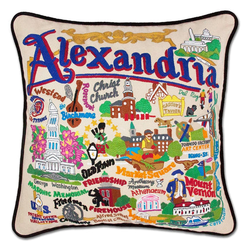 Quirks! Pillows Alexandria Hand-Embroidered Pillow