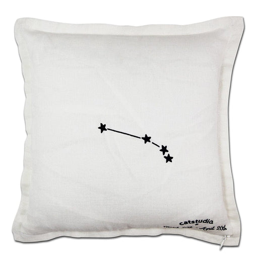 Quirks! Pillows Aries Astrology Hand-Embroidered Pillow by Cat Studio