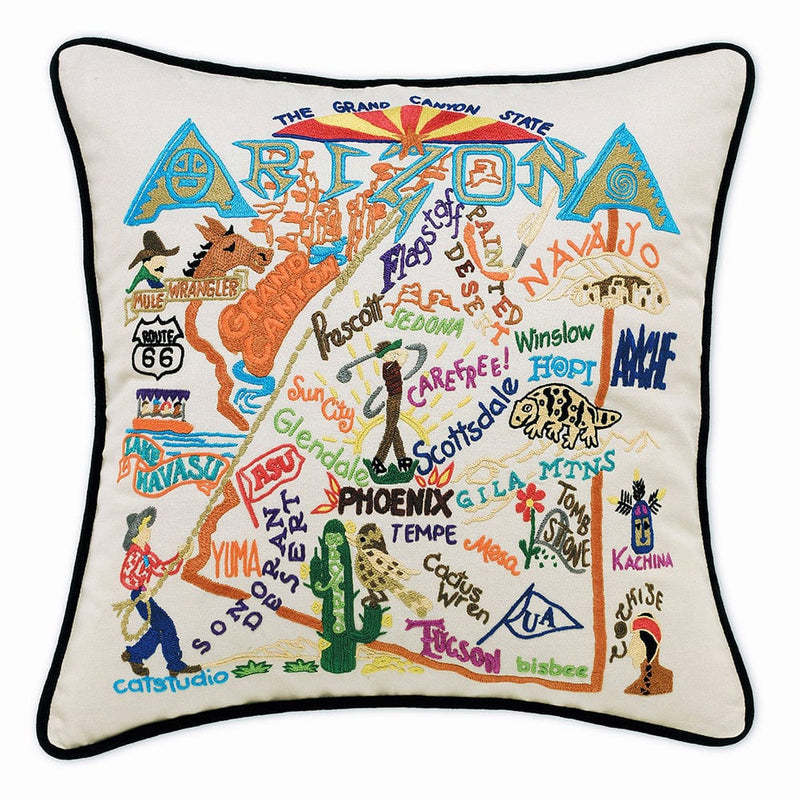 Quirks! Pillows Arizona Hand-Embroidered Pillow