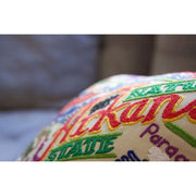 Quirks! Pillows Arkansas Hand-Embroidered Pillow