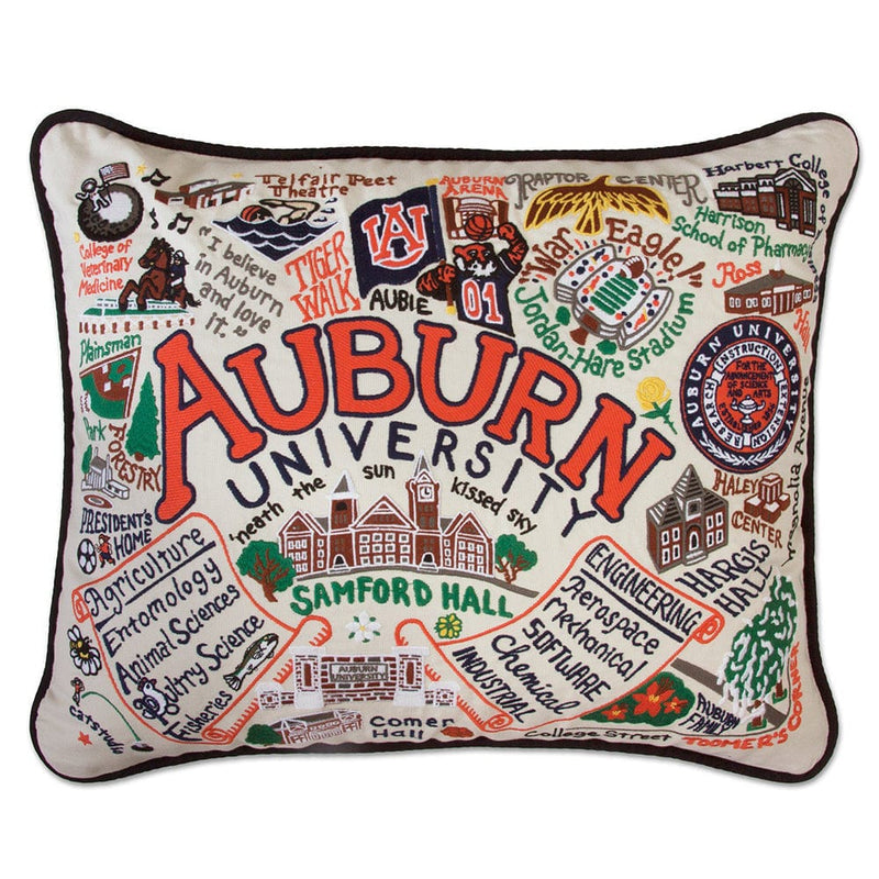 Quirks! Pillows Auburn University Collegiate Hand-Embroidered Pillow