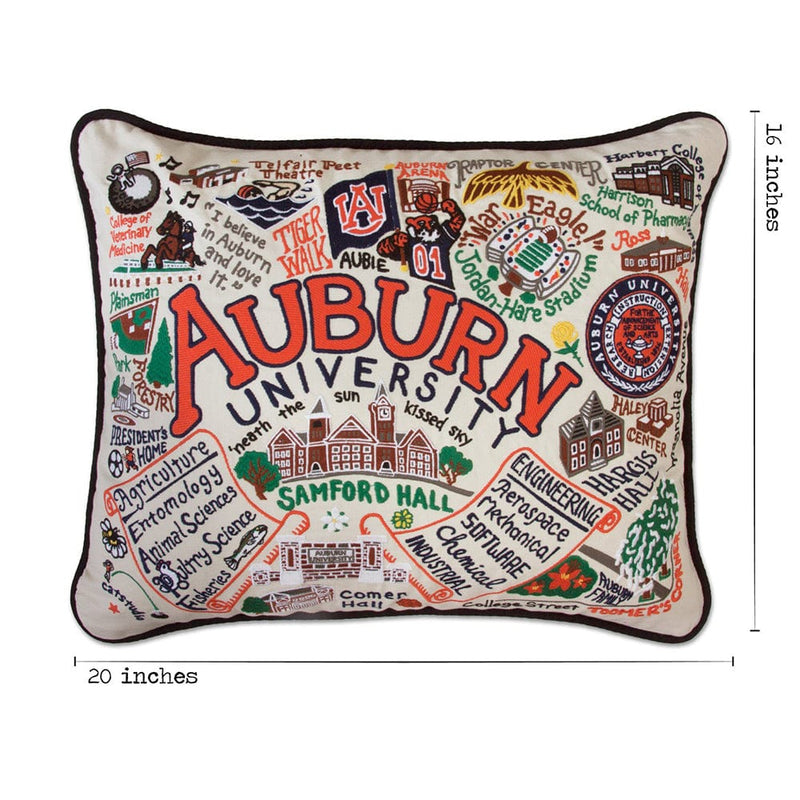 Quirks! Pillows Auburn University Collegiate Hand-Embroidered Pillow