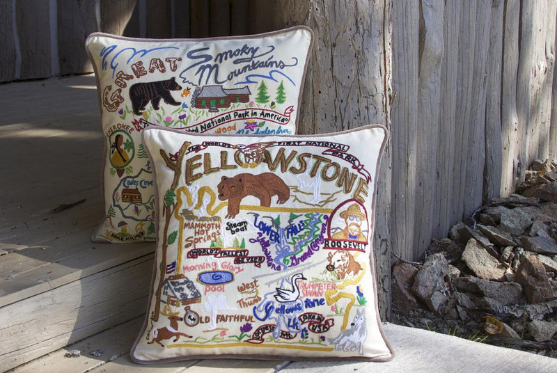 Quirks! Pillows Austin Hand-Embroidered Pillow