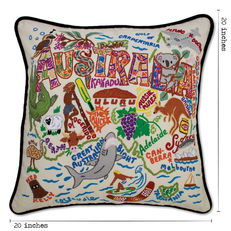 Quirks! Pillows Australia Hand-Embroidered Pillow