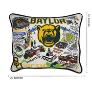 Quirks! Pillows Baylor University Collegiate Embroidered Pillow by Cat Studio