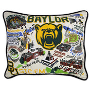 Quirks! Pillows Baylor University Collegiate Embroidered Pillow by Cat Studio
