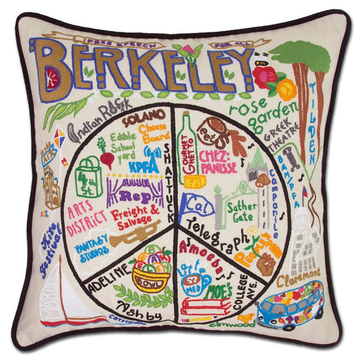 Quirks! Pillows Berkeley Hand-Embroidered Pillow