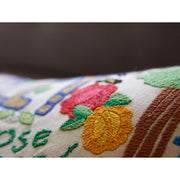 Quirks! Pillows Berkeley Hand-Embroidered Pillow