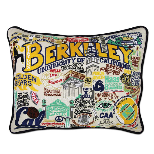 Quirks! Pillows Berkeley, UC (Cal) Collegiate Embroidered Pillow by Cat Studio