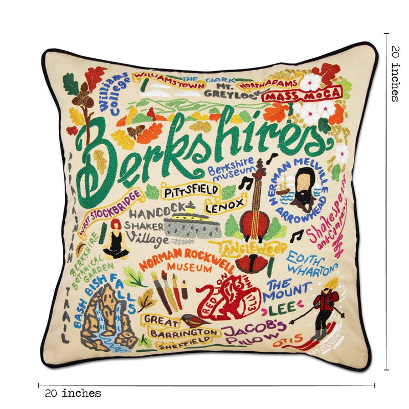 Quirks! Pillows Berkshires Hand-Embroidered Pillow