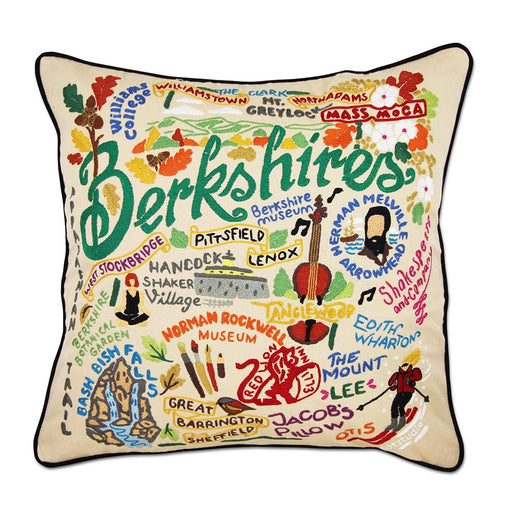 Quirks! Pillows Berkshires Hand-Embroidered Pillow