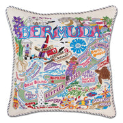 Quirks! Pillows Bermuda Hand-Embroidered Pillow