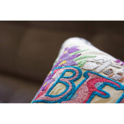 Quirks! Pillows Bermuda Hand-Embroidered Pillow