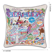 Quirks! Pillows Bermuda Hand-Embroidered Pillow