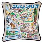Quirks! Pillows Big Sur Hand-Embroidered Pillow