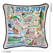Quirks! Pillows Big Sur Hand-Embroidered Pillow