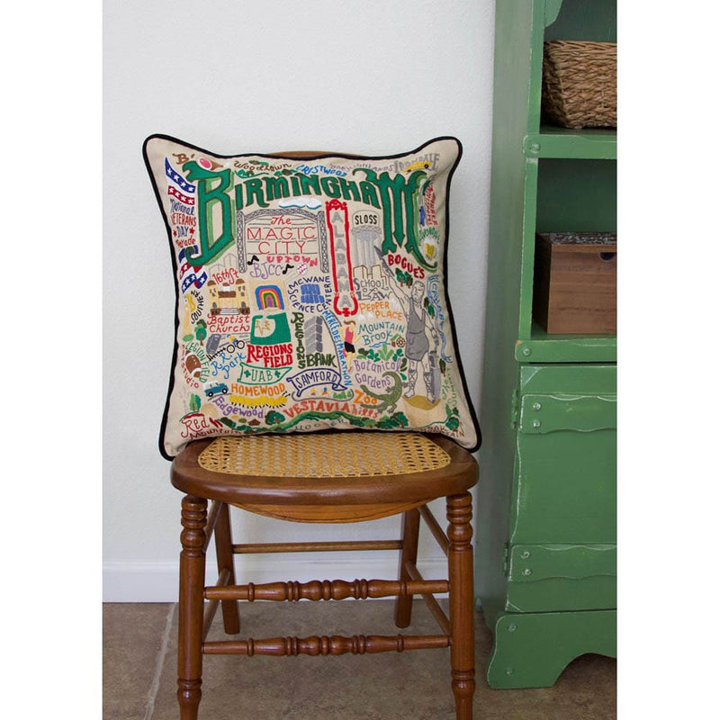 Quirks! Pillows Birmingham Embroidered Pillow by CatStudio