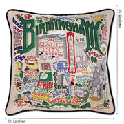 Quirks! Pillows Birmingham Embroidered Pillow by CatStudio