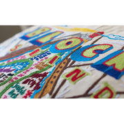 Quirks! Pillows Block Island Hand-Embroidered Pillow