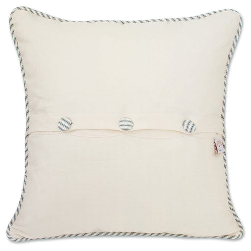Quirks! Pillows Block Island Hand-Embroidered Pillow