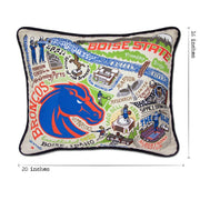 Quirks! Pillows Boise State University Collegiate Embroidered Pillow by CatStudio