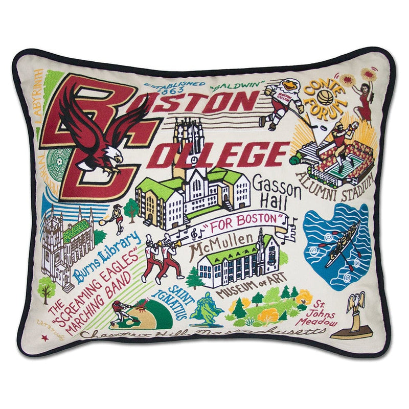 Quirks! Pillows Boston College Collegiate Hand-Embroidered Pillow