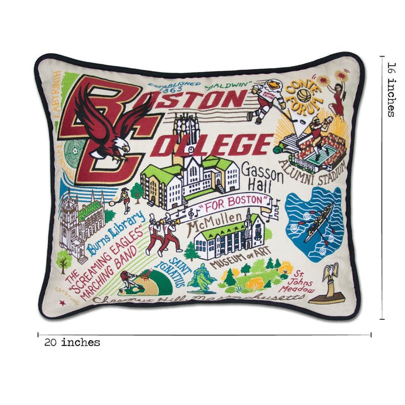 Quirks! Pillows Boston College Collegiate Hand-Embroidered Pillow