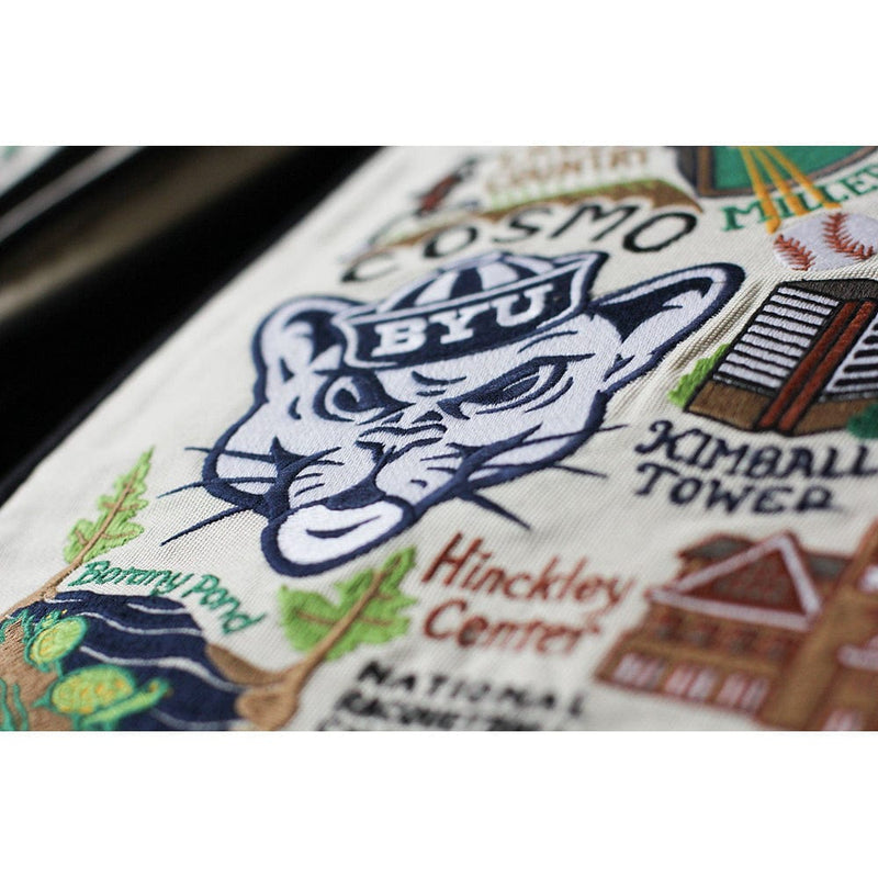 Quirks! Pillows Brigham Young University (BYU) Collegiate Hand-Embroidered Pillow