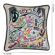 Quirks! Pillows Brooklyn Hand-Embroidered Pillow