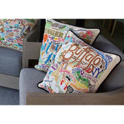 Quirks! Pillows Buffalo Hand-Embroidered Pillow by CatStudio